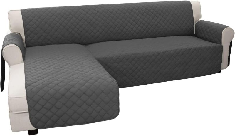 Photo 1 of Easy-Going Sectional Couch Covers for Dogs L Shape Sofa Cover Reversible Sofa Slipcover Chaise Lounge Cover Furniture Protector Cover for Pets Dog Cat (Large, Dark Gray/Dark Gray)