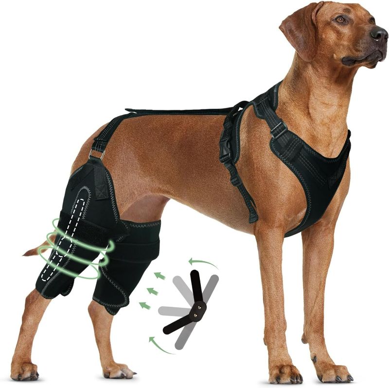 Photo 1 of Size Large - Dog Knee Brace for Torn Acl Hind Leg, Luxating Patella, Cruciate Ligament, Dog Acl Knee Brace Support Back Leg with Arthritis Pain, Acl Brace for Dogs Rear Leg (L)