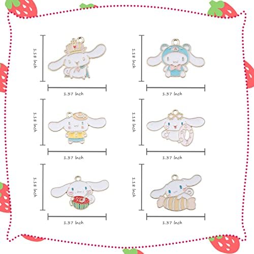 Photo 1 of G-Ahora Cartoon Kitty Accessories Pendant for Jewelry Making DIY Crafts Kitty Cat Charms Cinnamaroll