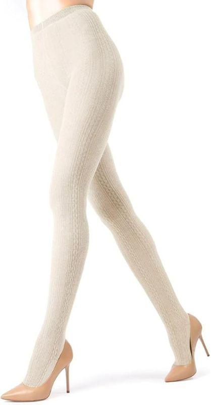 Photo 1 of (XS/S) Toronto Cable Sweater Cotton Blend Tights