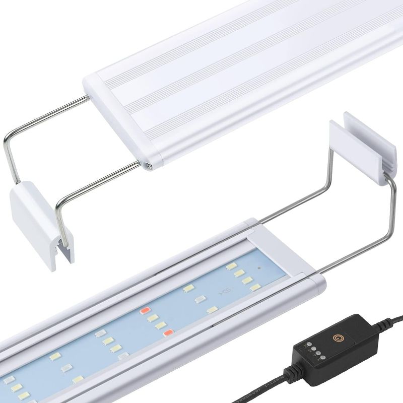 Photo 1 of HITOP Full Spectrum LED Aquarium Light – 24-32" Classic Fish Tank Light with Timer, Aquarium Plant Light with Stable Extendable Brackets (24-32in)