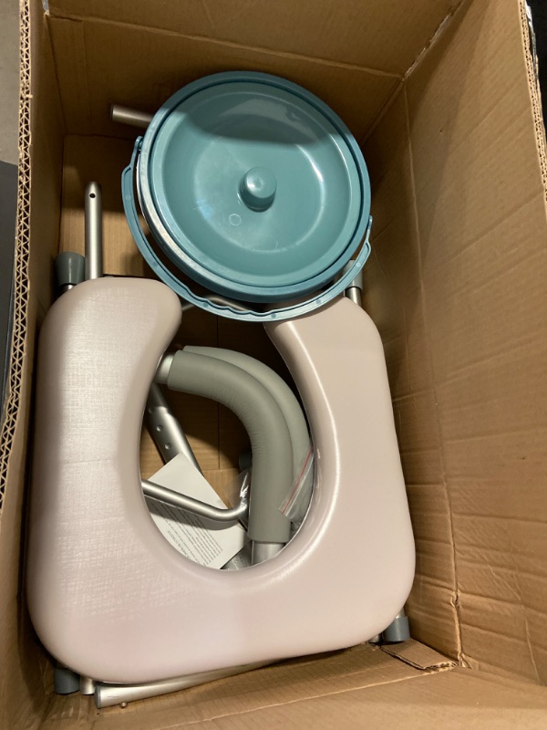Photo 1 of OasisSpace Stand Alone Raised Toilet Seat 500lbs - Adjustable Toilet Safety Frame Raised Toilet Seat with Handles for Elderly, Medical Beside Commode Chair for Senior and Disabled
