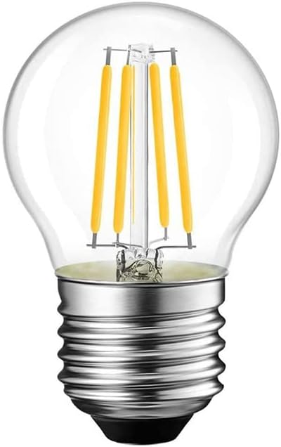 Photo 1 of LED Vintage Edison Bulb G45-4W LED Light Filament Bulb, Globe Shape E26 Base, Clear Warm White 2700K, LED Edison Bulb 40W Equivalent, 110-120VAC, Dimmable (4 Watts)