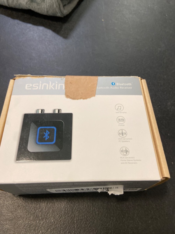 Photo 2 of esinkin Bluetooth Audio Adapter for Music Streaming Sound System, Wireless Audio Adapter Works with Smartphones and Tablets, Wireless Adapter for Speakers