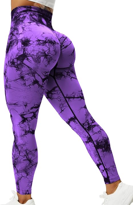 Photo 1 of Size  L-  Womens High Waisted Seamless Workout Leggings Butt Lifting Gym Yoga Pants Booty Scrunch Vital Tummy Control Ruched Tights
