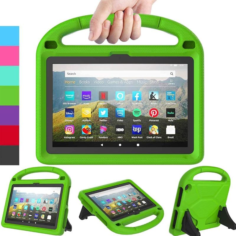 Photo 1 of All-New Tablet Case 10 in (for 13th/11th Generation, 2023/2021 Release),  Lightweight Anti-Slip Shock Resistant Kid Friendly Cover NOT Compatible with iPad/Samsung/ONN Tab 10inch - Green