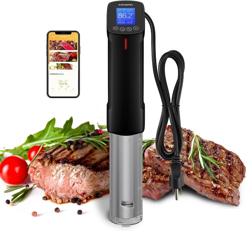 Photo 1 of Inkbird WIFI Sous Vide Machine ISV-100W | 1000 Watts Sous-Vide Precision Cooker Immersion Circulator | 14 Preset Recipes on APP and Thermal Immersion, Fast-Heating with Accurate Temperature and Timer