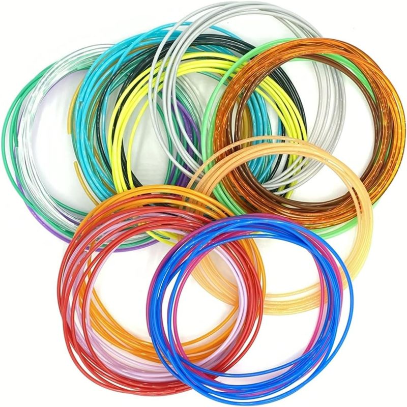 Photo 1 of 18 Color 3D Pen 1.75mm PLA Filament Each 2m/6.56feet 3D Printing Material Printer Refills Modeling Stereoscopic No Pollution 36m Lucky