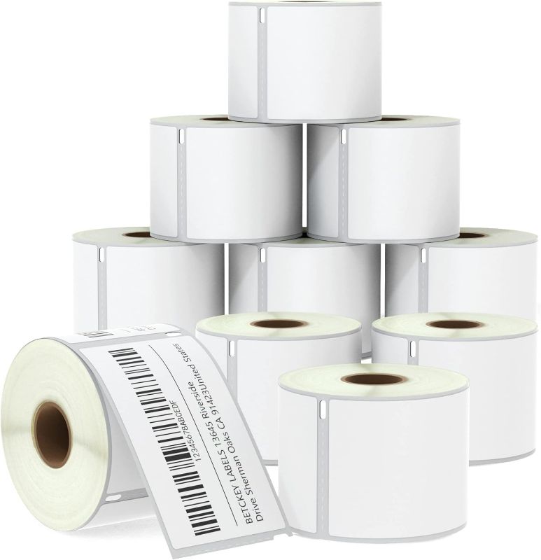 Photo 1 of BETCKEY - Compatible DYMO 30256 (2-5/16" x 4") Shipping Labels, Strong Permanent Adhesive & Perforated, Compatible with DYMO Labelwriter 450, 4XL, Rollo & Zebra Desktop Printers [10 Rolls/3000 Labels]