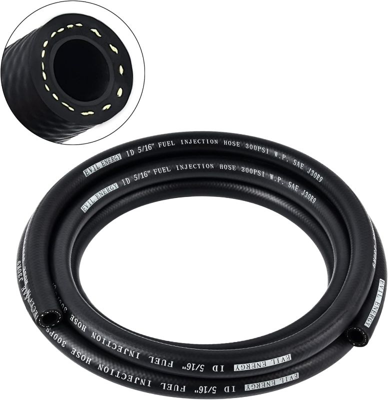 Photo 1 of EVIL ENERGY Fuel Line Hose 5/16 Fuel Injection Hose Rubber SAE 30R9 10FT 300PSI