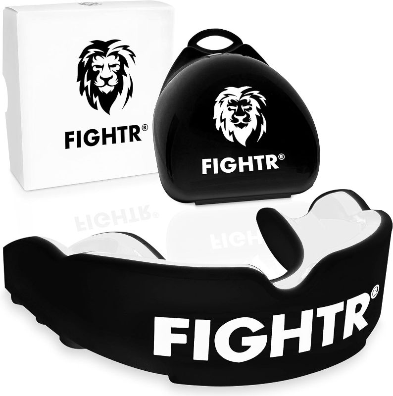 Photo 1 of FIGHTR® Premium Mouth Guard - for Excellent Breathing & Easy to fit | Sports Mouth Guard for Boxing, MMA, Football, Lacrosse, Hockey and Other Sports | incl. hygienic Box