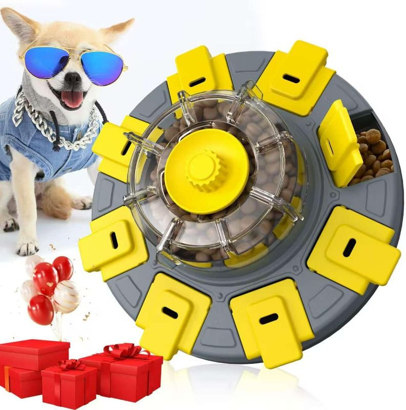 Photo 1 of KADTC Dog Puzzle Toys for Small/Medium/Larger Smart Dogs Real Slow Feeder Pet Bowl Puppy Beginner Toy Mental Stimulation Level 2 in 1 Treat/Food Puzzles Dispenser Keep Busy Doggie Interactive Game