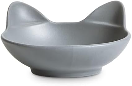 Photo 1 of (Bowls are Matte Black)  2X EveryYay Dining in Cat Head Ceramic Cat Bowl, 0.63 Cups