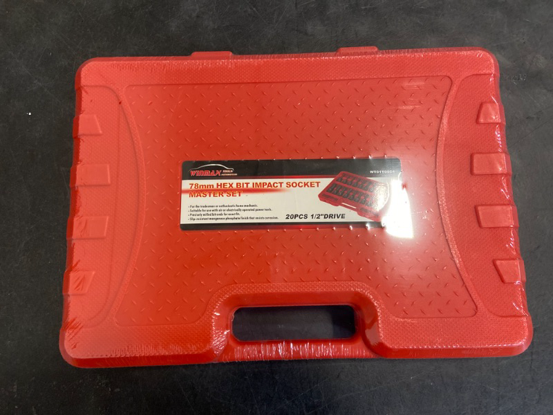 Photo 2 of 1/2" Drive Master Impact Hex Bit Set, Hex Driver, SAE/Metric, 1/4" - 3/4", 6mm - 19mm, Cr-Mo Steel,Impact Grade, One-Piece Construction, 20-Piece 1/2" Drive Allen Bit Socket Set