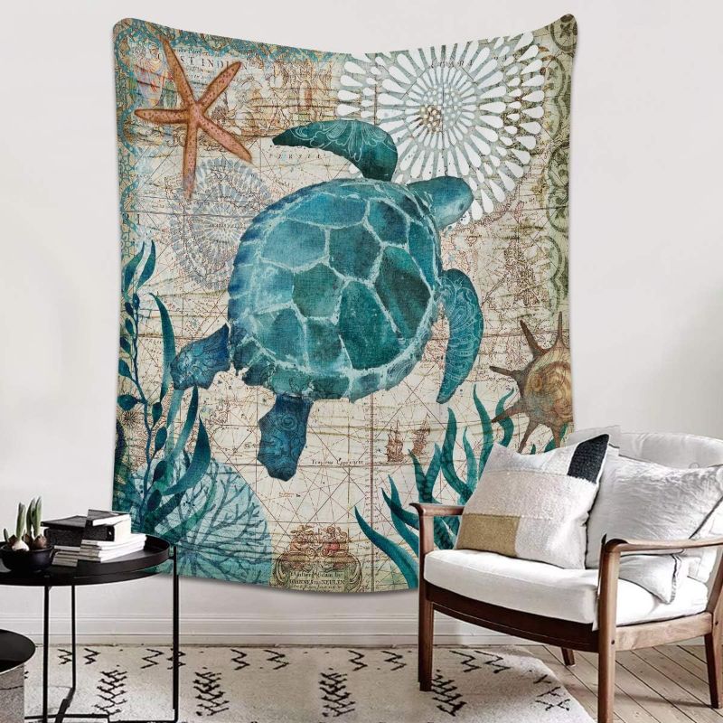 Photo 1 of Flannel Fleece Bed Blankets Lightweight Cozy Throw Blanket for Couch Sofa Bedroom Adults Kids,Sea Turtle Ocean Animal Landscape 49x59 inch