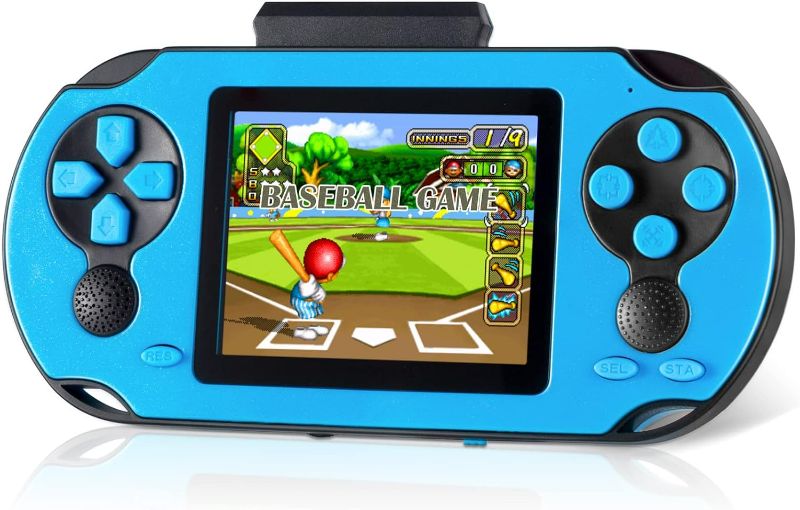 Photo 1 of 16 Bit Handheld Game Console for Kids Adults, 3.0'' Large Screen Preloaded 230 HD Classic Retro Video Games with USB Rechargeable Battery & 3 Game Cartridges for Birthday Gift for Kids 4-12