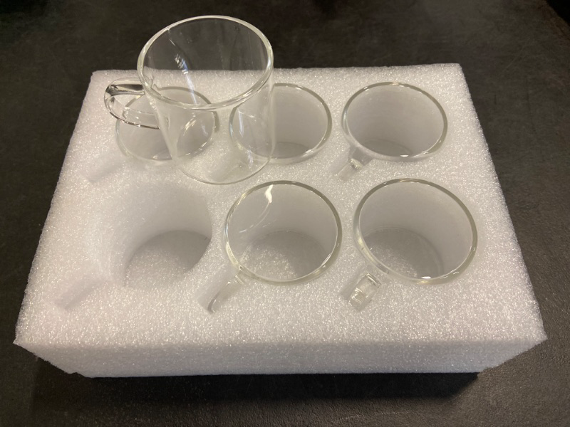 Photo 2 of 3oz Glass Tea Cups Set of 6 (Clear)