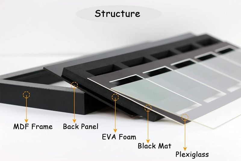 Photo 2 of Leffis Acrylic Baseball Card Display Case, Wall Mount Sports Card Display Frame with UV Protection, Trading Card Display Case with Magnetic Door for Football Basketball Hockey Trading Card Collection