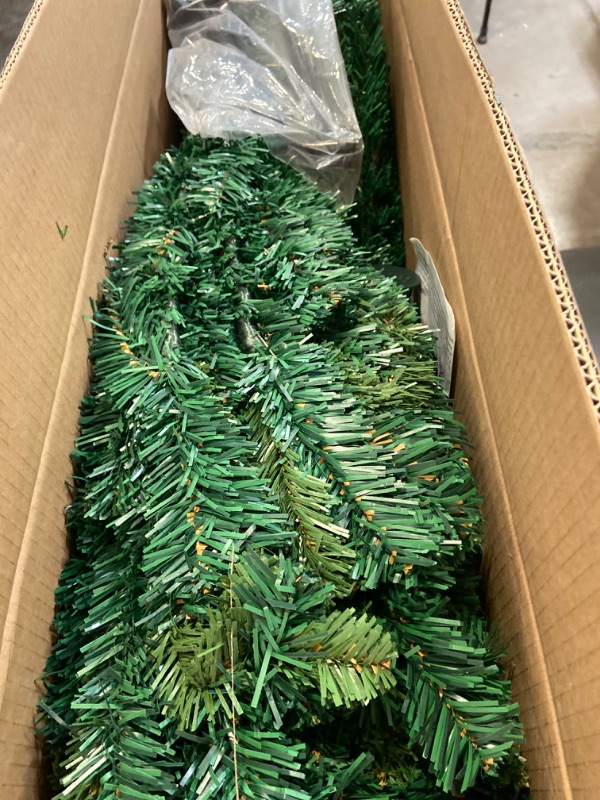 Photo 2 of 7.5ft Christmas Tree Unlit | Arbol de Navidad 7.5 feet Artificial Xmas Tree with 1400 Tips | Fluffy Spruce Tree with Decorations & Sturdy Stand | Instead of Chucking Each Year, Green