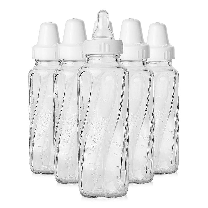 Photo 1 of Evenflo Feeding Classic Glass Bottle, Twist Bottles, 8 Oz, 1-pack of 6 Bottles