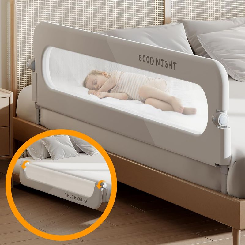 Photo 1 of Foldable Toddler Bed Rails - Kids Guard Bumper for Crib Safe Bed Side Rail for Twin Queen King Full Size Beds 48inch