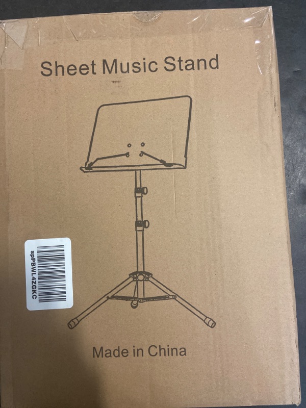 Photo 2 of 65 inch Music Stand with Phone Holder, Height Adjustable Portable Sheet Music Stand, Extra Stable Metal Music Stand with Carrying Bag