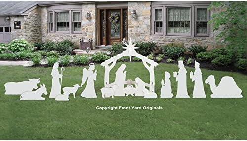 Photo 1 of Complete Medium White Outdoor Nativity Scene