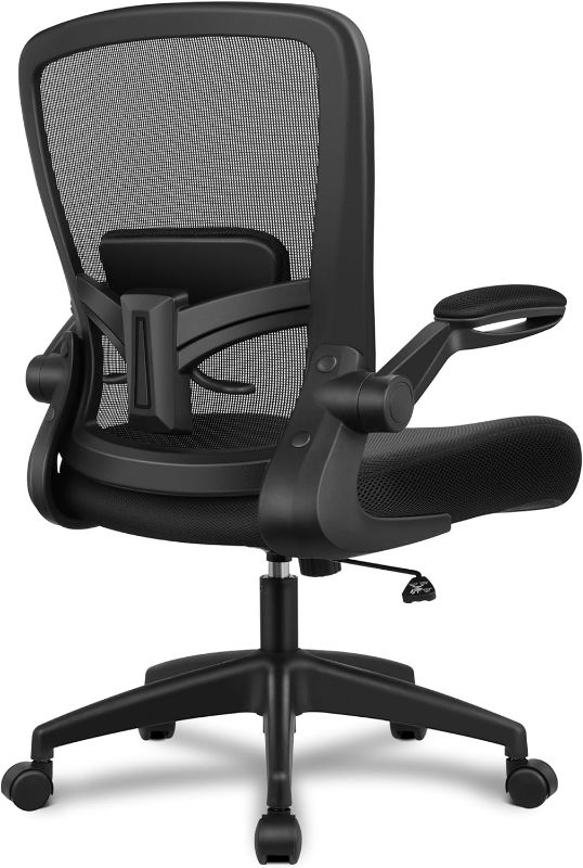 Photo 1 of FelixKing Office Chair, Ergonomic Desk Chair Breathable Mesh Chair with Adjustable High Back Lumbar Support Flip-up Armrests, Executive Rolling Swivel Comfy Task Computer Chair for Home Office