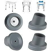 Photo 1 of 4 Pack Replacement Feet for Shower Chair Bath Seat, 1-1/8" I.D Rubber Feet Caps for Bedside Commode Chair, Non Slip Shower Bench and Bathtub Transfer Benches Suction Cup Feet