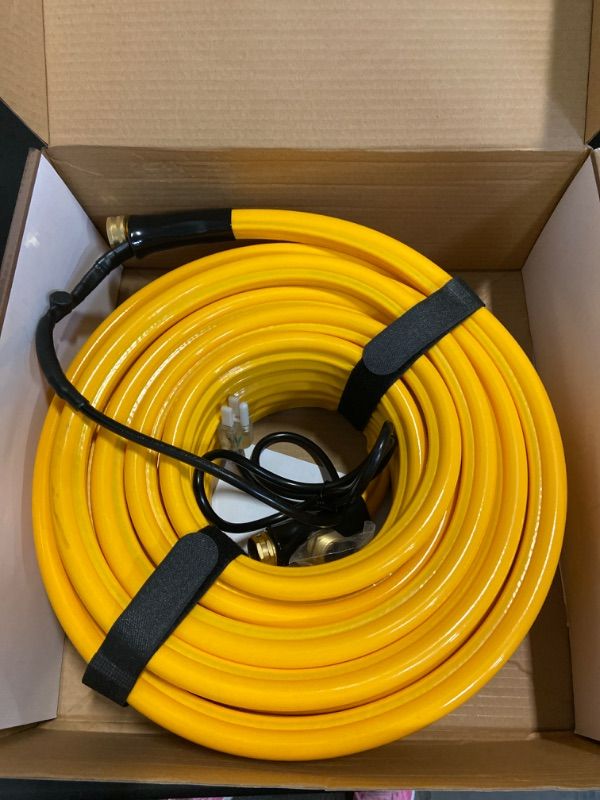 Photo 2 of 75FT Heated Water Hose for RV,Heated Drinking Water Hose with Thermostat,Lead and BPA Free,1/2" Inner Diameter,Temperatures Down to -40°F Self-Regulating,Rv Accessories?Rv Water Hose (75FT)