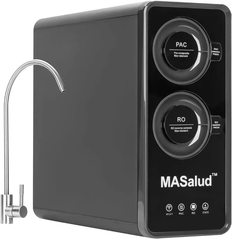 Photo 1 of MASalud 600GPD Reverse Osmosis Water Filter for Sink - 4 Stages Reverse Osmosis System - P6 Home Drinking Water RO Filtration Under Sink - 2:1 Pure to Drain/Tankless