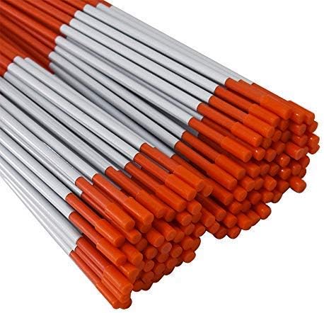 Photo 1 of 50pcs Orange Reflective Driveway Markers Snow Stakes 48 Inches Long 1/4-Inch Dia Markers