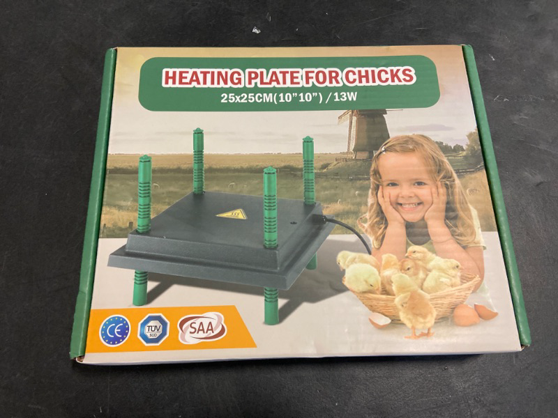 Photo 2 of Chick Brooder Heating Plate, Brooder Heater for Chicks and Ducklings with Adjustable Height, with Anti-Corrosion Cover, Warms Up to 15 Chicks