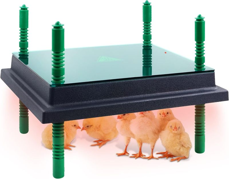 Photo 1 of Chick Brooder Heating Plate, Brooder Heater for Chicks and Ducklings with Adjustable Height, with Anti-Corrosion Cover, Warms Up to 15 Chicks