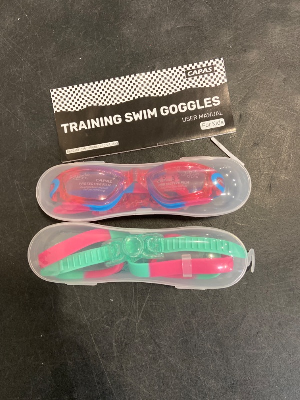 Photo 1 of CAPAS Kids Swim Goggles, Pack of 2 Waterproof Anti-Fog Anti-UV Water Pool Swimming Class Goggles for Boys Girls Age 4-12