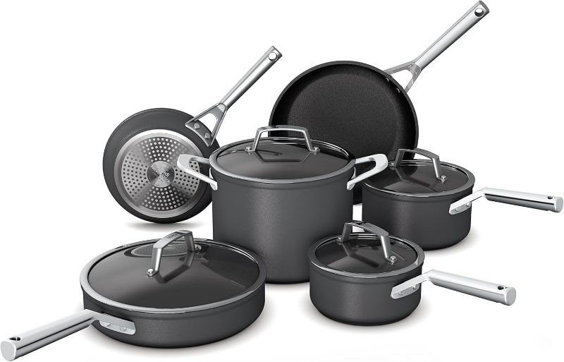 Photo 1 of Ninja NeverStick Premium Hard-Anodized 10-piece Non-Stick Cookware Set