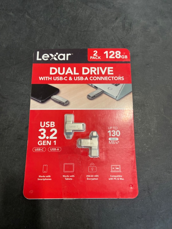 Photo 2 of Lexar Dual Drive USB-C & USB-A 128GB – 2-pack