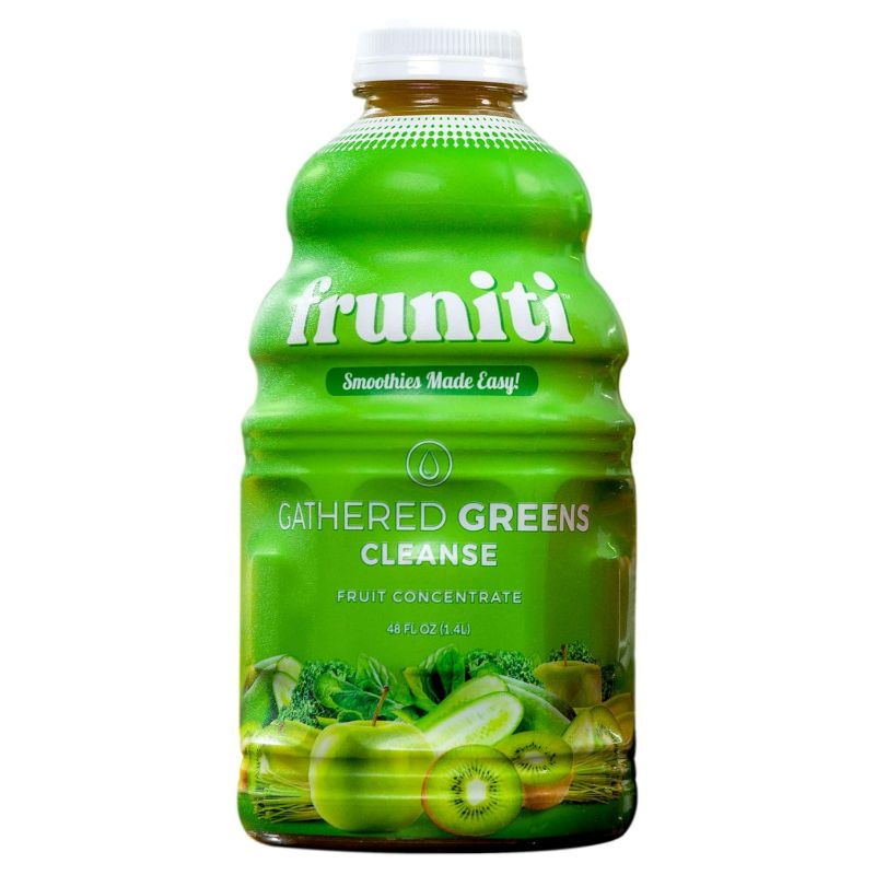 Photo 1 of Fruniti Super Greens Smoothie Mix - Natural Cleanse + Detox - No Sugar Added - Fruit + Veggie Puree - Spirulina, Spinach, Kale, Cucumber, Lemongrass, Apple, Banana, Kiwi - Makes 24 Smoothies