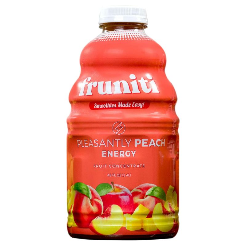 Photo 1 of Fruniti Peach Smoothie Mix - Energy Boosting - No Sugar Added - Delicious Fruit Puree - Vitamin B-6, Vitamin B-12, Ginseng - Apple, Pineapple, Peach Purée - Makes 24 Smoothies