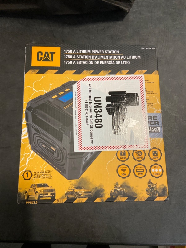 Photo 2 of CAT Cube Lithium 4-in-1 Portable Jump Starter UNABLE TO TEST FUNCTION SOLD AS IS