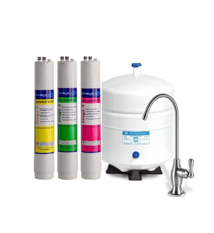 Photo 1 of FS-TFC 5-Stage Reverse Osmosis Water Filtration System 100GPD Fast Flow Plus Extra 4 Filter for Free (FS-RO-100G-A)