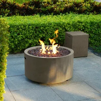 Photo 1 of Bond 32” Steel Patina Gas Fire Pit with Tank Hideaway