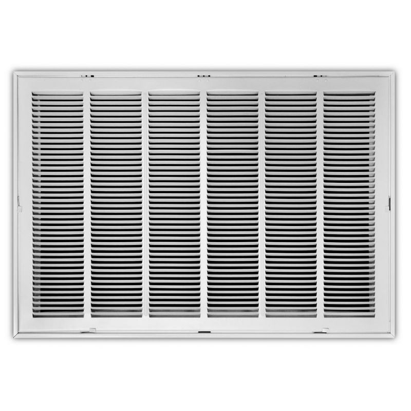 Photo 1 of 30 in. X 20 in. Steel Return Air Filter Grille in White