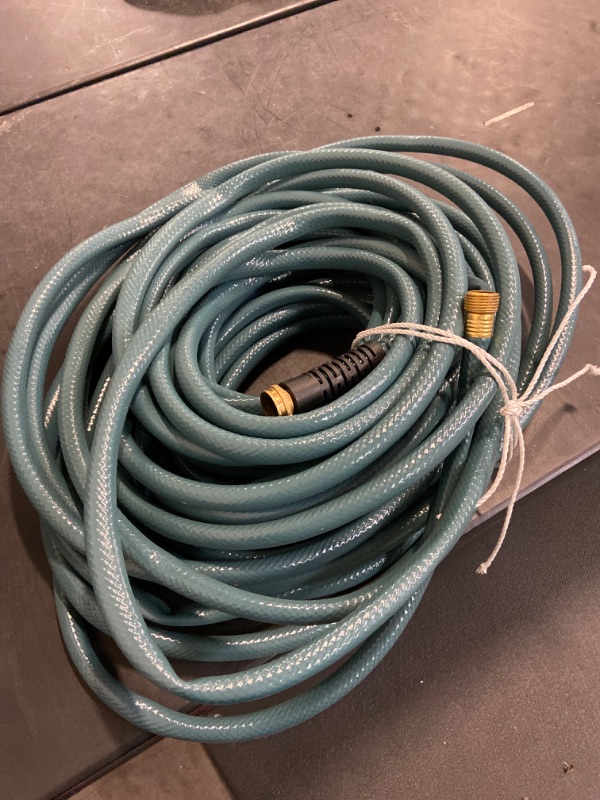 Photo 2 of 5/8 in. x 100 ft. Medium-Duty Garden Hose
300+PSI High performance burst strength
Ideal for standard every day gardening and lawn care needs
Designed with solid brass couplings to prevent corrosion