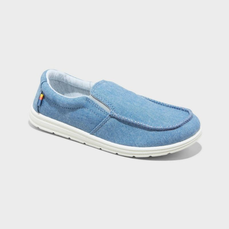 Photo 1 of Size 13 Kids' Bergen Slip-on Sneakers - Cat & Jack™ Blue Denim 