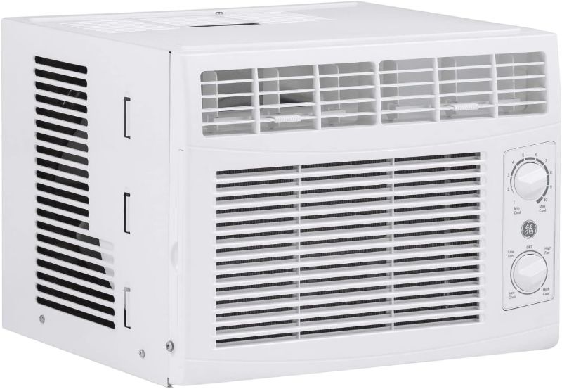 Photo 1 of GE Window Air Conditioner Unit, 5,000 BTU for Small Rooms up to 150 sq ft. with Manual Adjustable Fan and Cooling Settings, Perfect for Small Bedroom or Living Room, Easy Install Kit Included, White