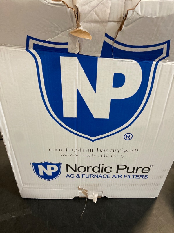 Photo 2 of Nordic Pure 20x20x4 (19_1/2 x19 1/2  x 3_5/8) Pleated MERV 12 Air Filters 2 Pack