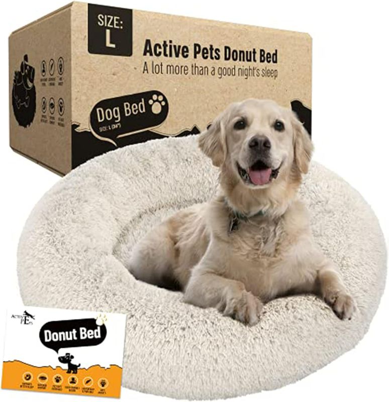 Photo 1 of Active Pets Plush Calming Dog Bed, Large 36"