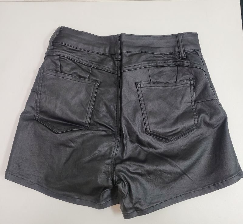 Photo 1 of (M) - Women Faux Leather shorts with lace up
