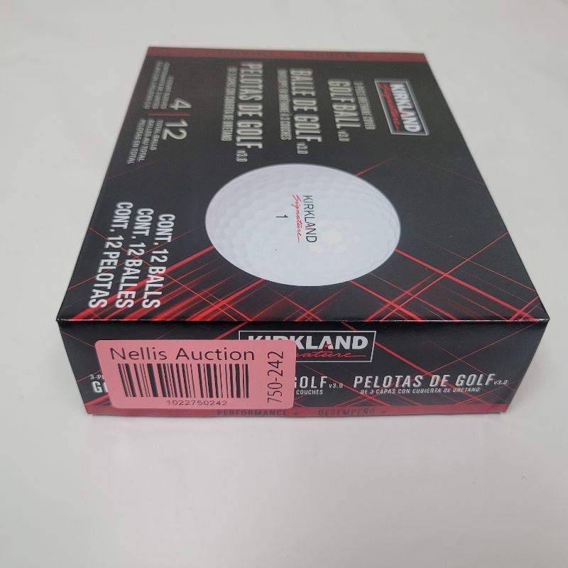 Photo 1 of Kirkland Signature Golf Balls 3-Piece Urethane Cover, 12 Golf Balls 